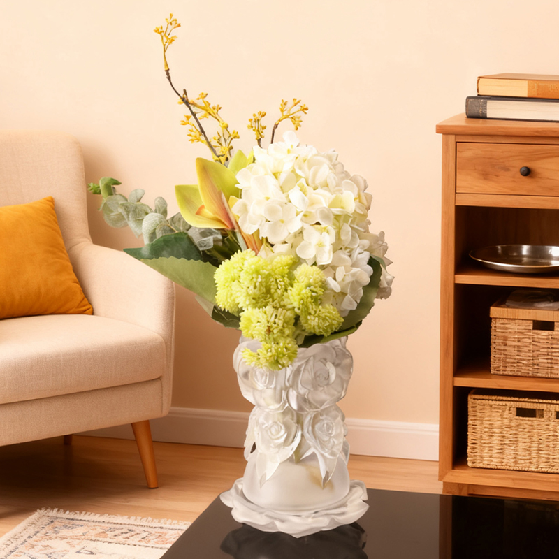 লস্ট-ওয়াক্স কাস্টিং প্রসেস গ্লাস হোম ডেকোর ক্রিস্টাল গ্লাস ফুলদানি