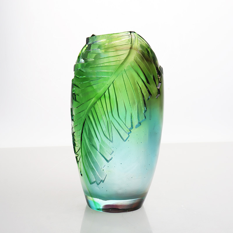 কাচের ফুলদানি লিভিং রুম ফুলের বিন্যাস ক্রিস্টাল গ্লাস শৈল্পিক দানি বাড়ির সাজসজ্জা ডাইনিং টেবিল অলঙ্কার