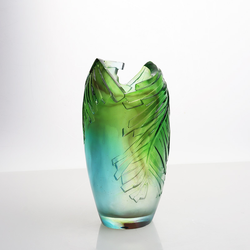 কাচের ফুলদানি লিভিং রুম ফুলের বিন্যাস ক্রিস্টাল গ্লাস শৈল্পিক দানি বাড়ির সাজসজ্জা ডাইনিং টেবিল অলঙ্কার