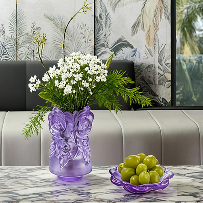 লস্ট-ওয়াক্স কাস্টিং প্রসেস গ্লাস হোম ডেকোর ক্রিস্টাল গ্লাস ফুলদানি