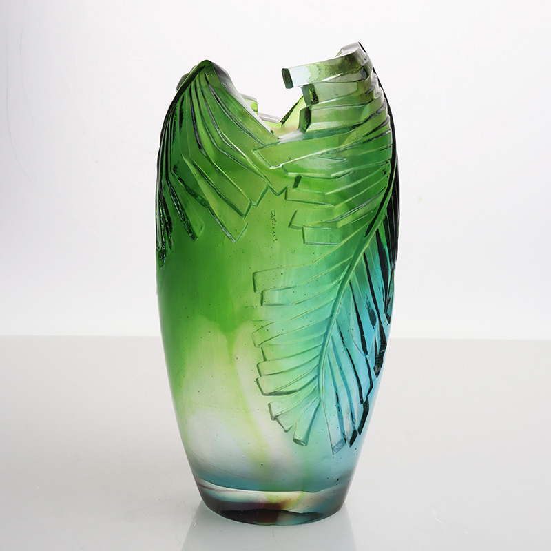 কাচের ফুলদানি লিভিং রুম ফুলের বিন্যাস ক্রিস্টাল গ্লাস শৈল্পিক দানি বাড়ির সাজসজ্জা ডাইনিং টেবিল অলঙ্কার