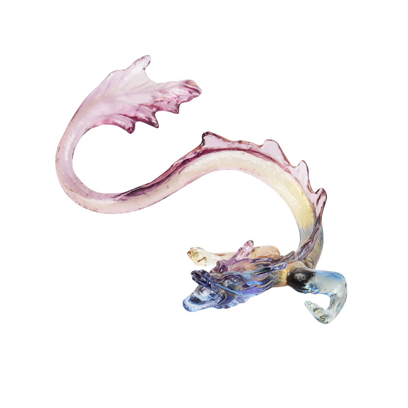 গোল্ডেন ড্রাগন গ্লাস ধূপ ধারক