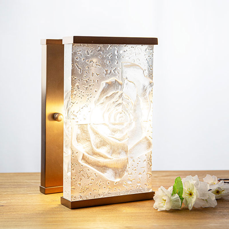 আয়তক্ষেত্রাকার চকচকে কাচের আলংকারিক বাতি অলঙ্কার