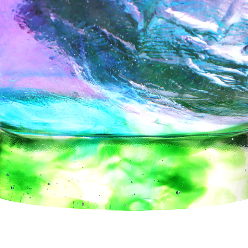 পাখি প্রসাধন সঙ্গে ক্রিস্টাল গ্লাস ফলের বাটি