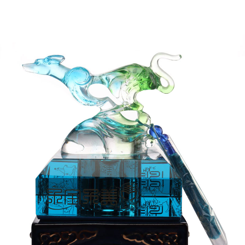 নীল হরিণ বোতল ক্যাপ আলংকারিক অলঙ্কার কাচের মদের বোতল পাত্র