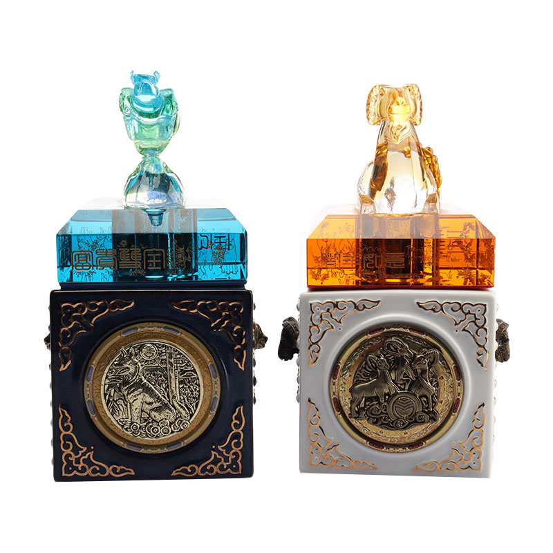 নীল হরিণ বোতল ক্যাপ আলংকারিক অলঙ্কার কাচের মদের বোতল পাত্র