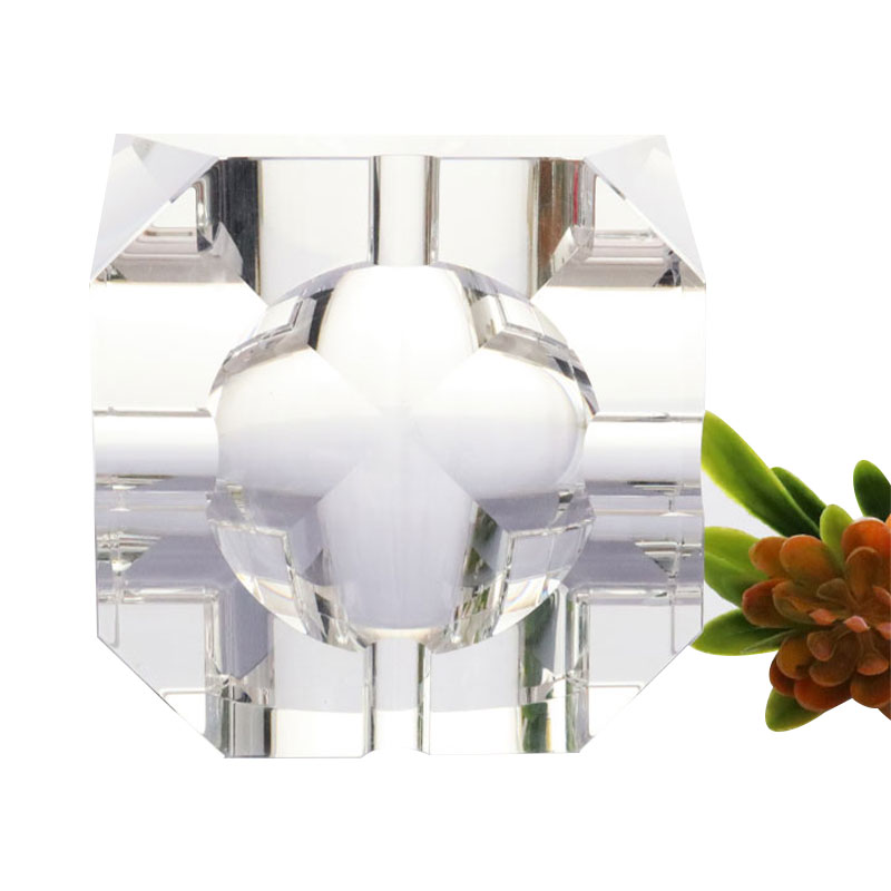 সহজ জ্যামিতিক নকশা স্বচ্ছ গ্লাস স্ফটিক অ্যাশট্রে