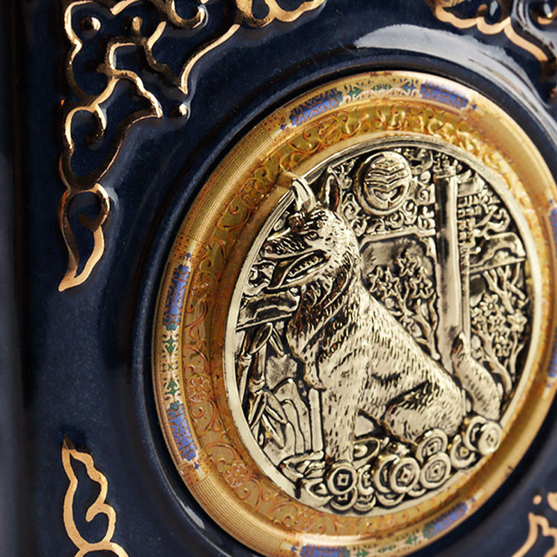 নীল হরিণ বোতল ক্যাপ আলংকারিক অলঙ্কার কাচের মদের বোতল পাত্র