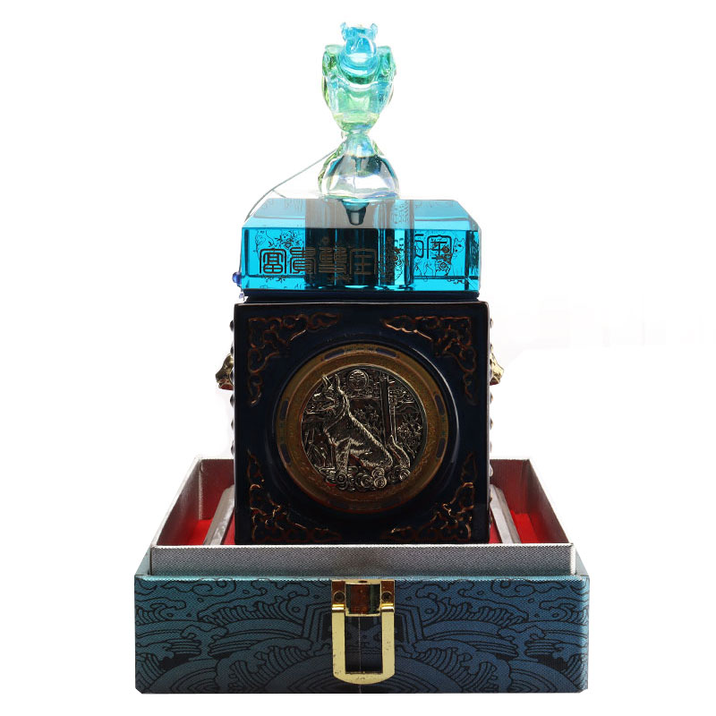 নীল হরিণ বোতল ক্যাপ আলংকারিক অলঙ্কার কাচের মদের বোতল পাত্র