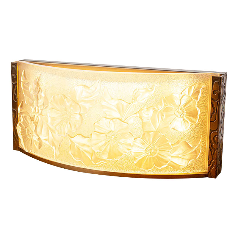 হিবিস্কাস ফুল প্যাটার্ন সঙ্গে কাচের আলংকারিক বাতি অলঙ্কার