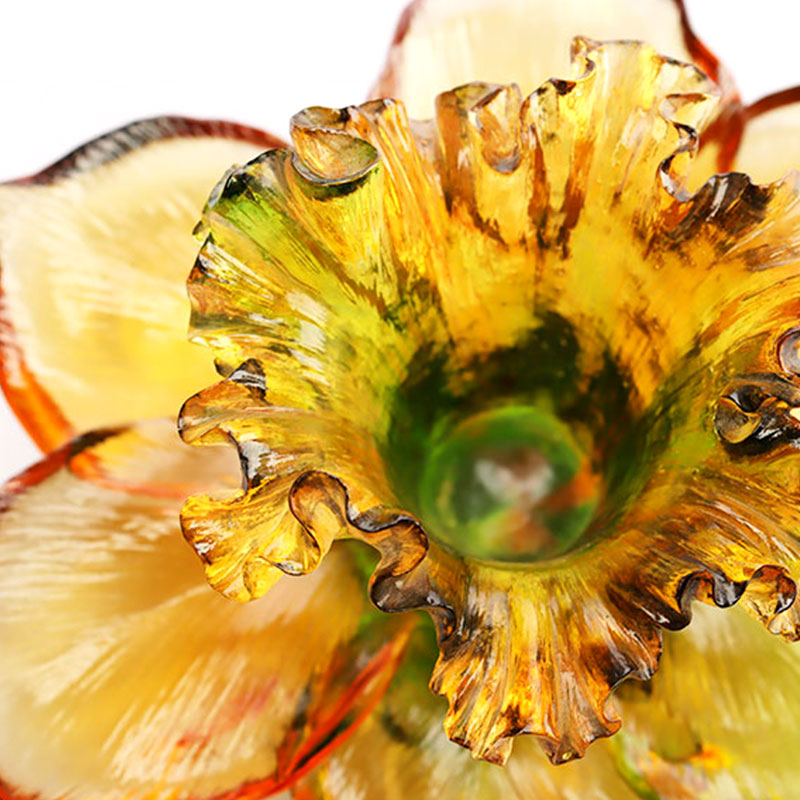 কাচের পাপড়ি আকৃতির মোমবাতি ধারক