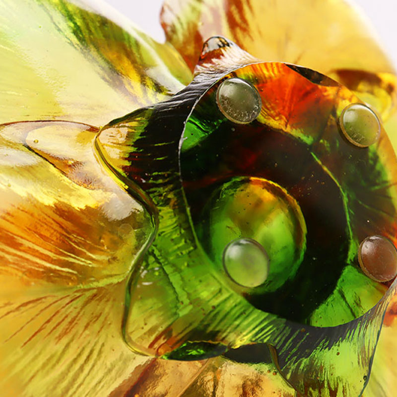 কাচের পাপড়ি আকৃতির মোমবাতি ধারক