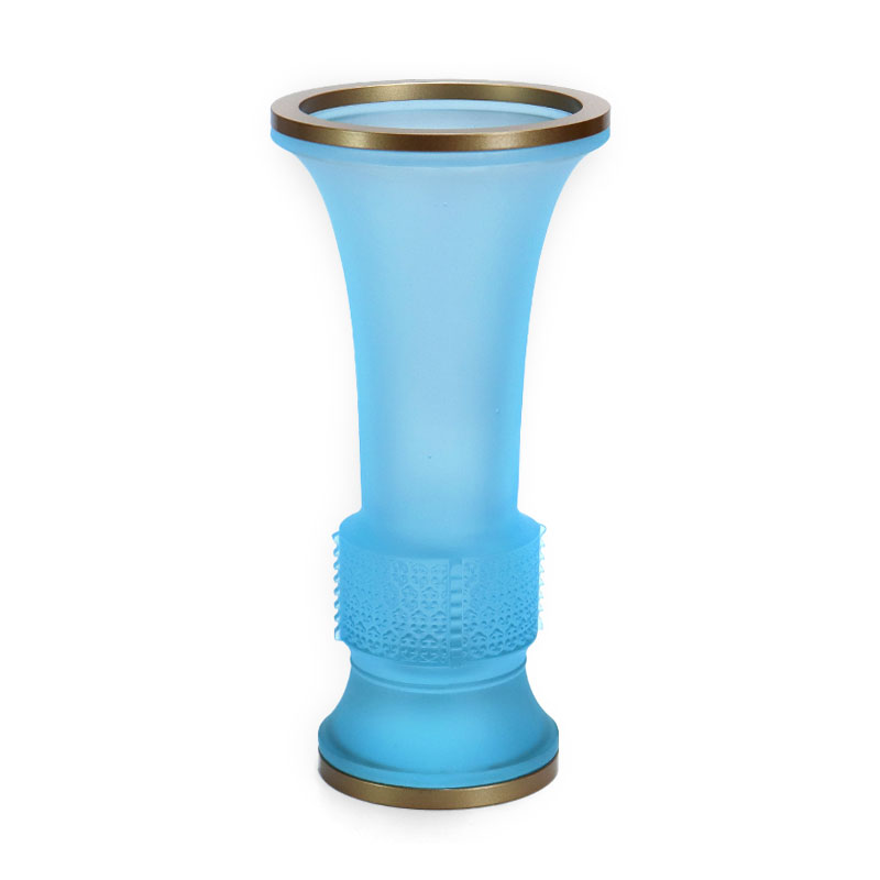 হালকা নীল রুই সিরিজের গ্লাস বৌদ্ধ বেদীর নৈবেদ্য সেট