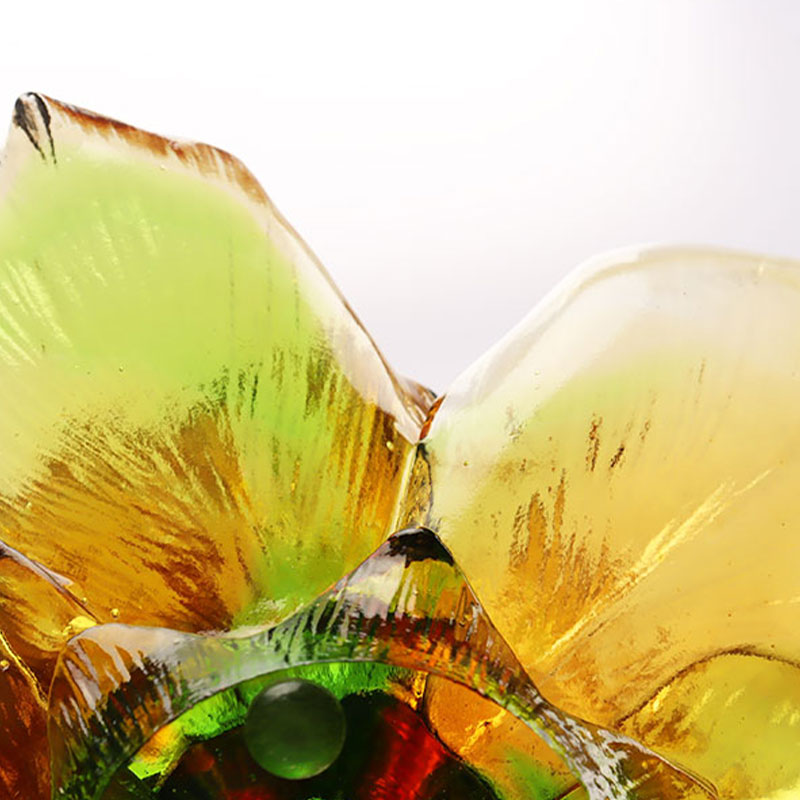 কাচের পাপড়ি আকৃতির মোমবাতি ধারক