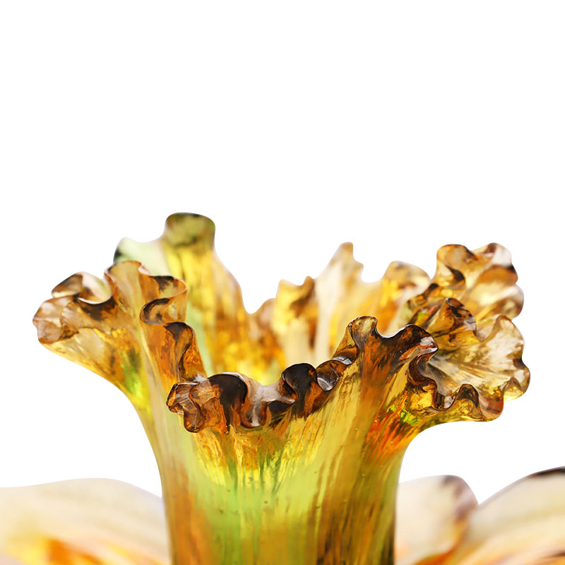 কাচের পাপড়ি আকৃতির মোমবাতি ধারক