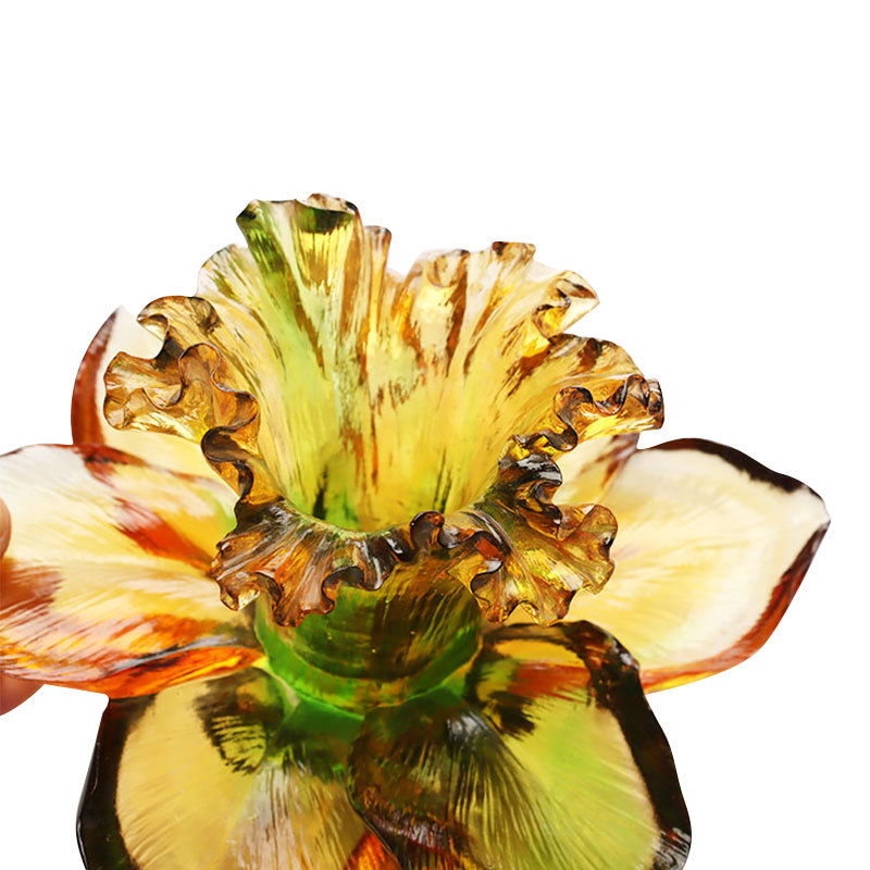 কাচের পাপড়ি আকৃতির মোমবাতি ধারক