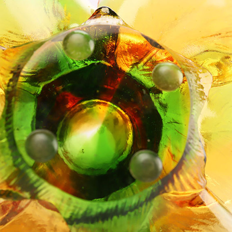 কাচের পাপড়ি আকৃতির মোমবাতি ধারক