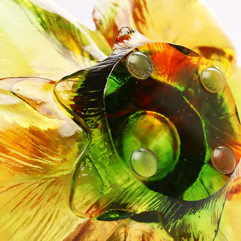 কাচের পাপড়ি আকৃতির মোমবাতি ধারক