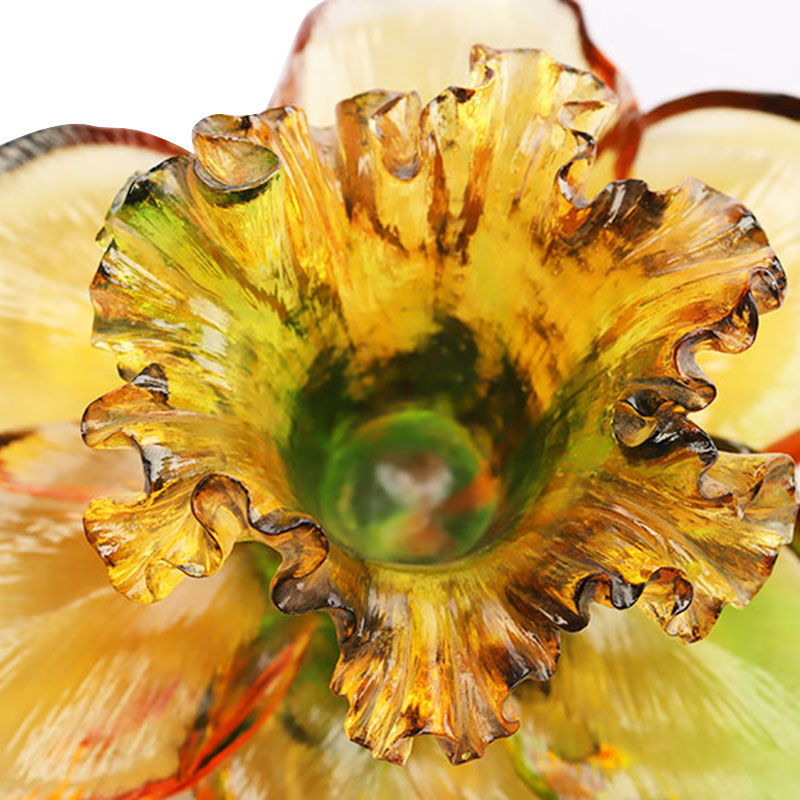 কাচের পাপড়ি আকৃতির মোমবাতি ধারক