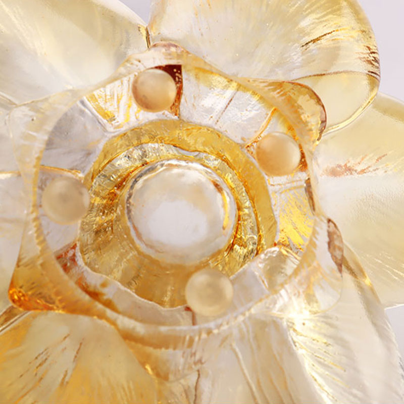 কাচের পাপড়ি আকৃতির মোমবাতি ধারক