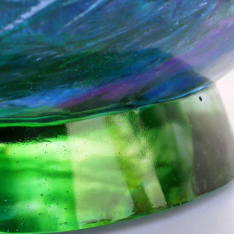 পাখি প্রসাধন সঙ্গে ক্রিস্টাল গ্লাস ফলের বাটি