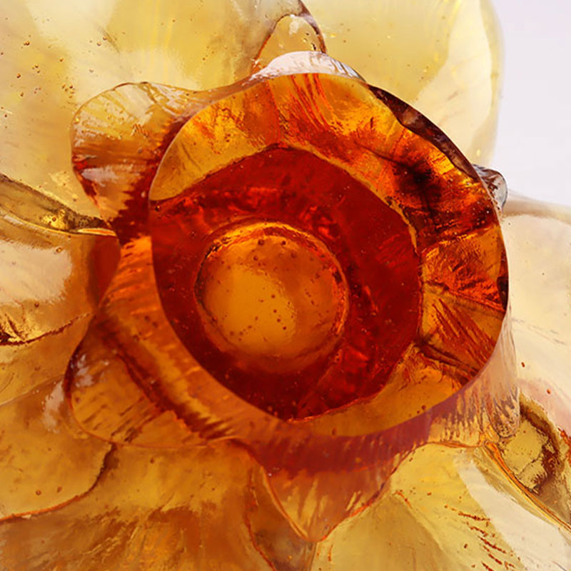 কাচের পাপড়ি আকৃতির মোমবাতি ধারক