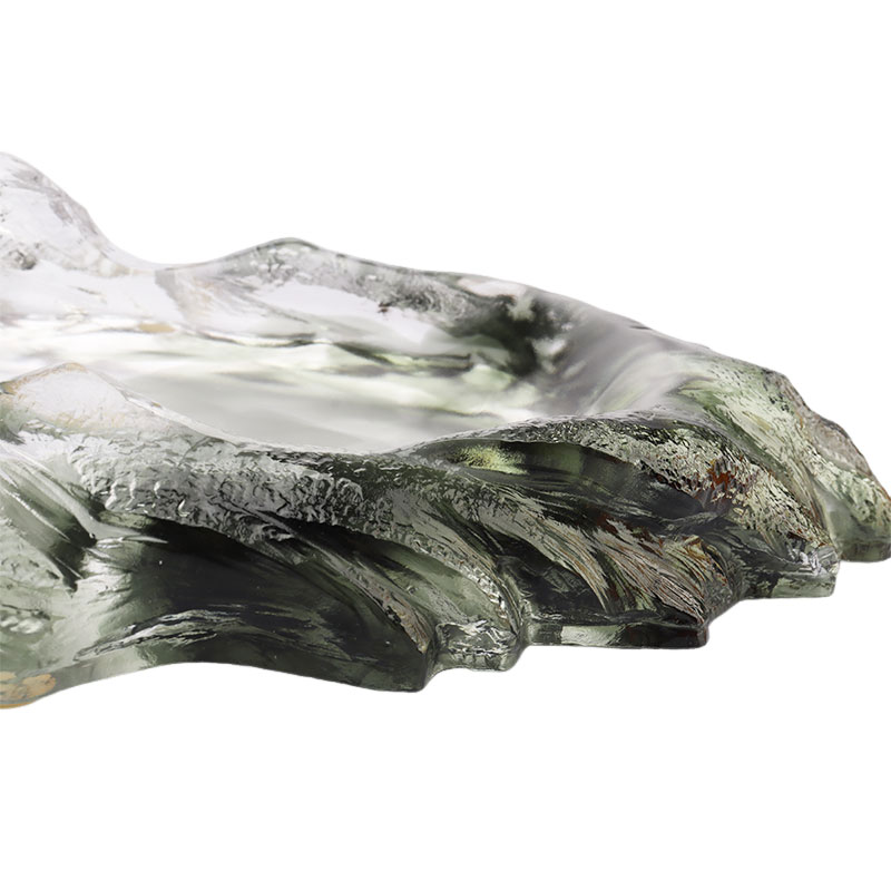 আর্ট ডেকোরেটিভ গ্লাস ওভাল ফ্রুট ট্রে