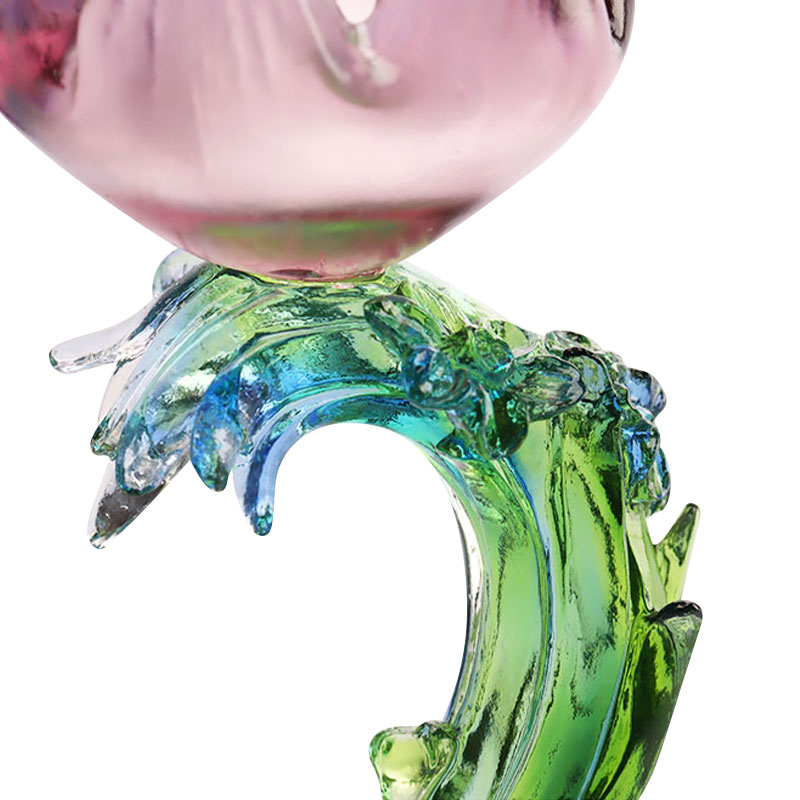 ক্রিস্টাল গ্লাস লোটাস আকৃতির মোমবাতি