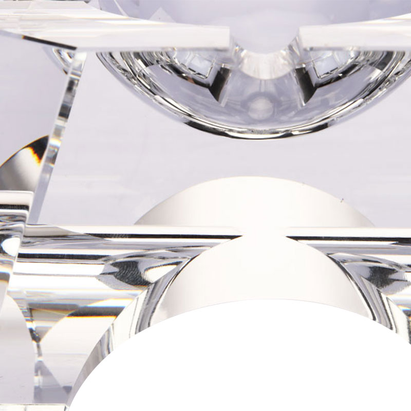 সহজ জ্যামিতিক নকশা স্বচ্ছ গ্লাস স্ফটিক অ্যাশট্রে