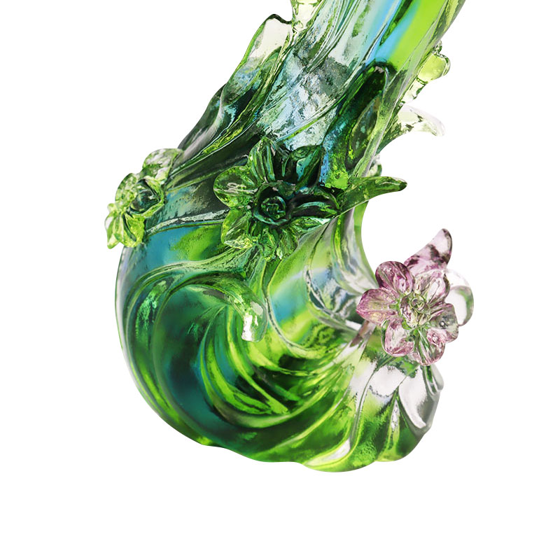 ক্রিস্টাল গ্লাস লোটাস আকৃতির মোমবাতি