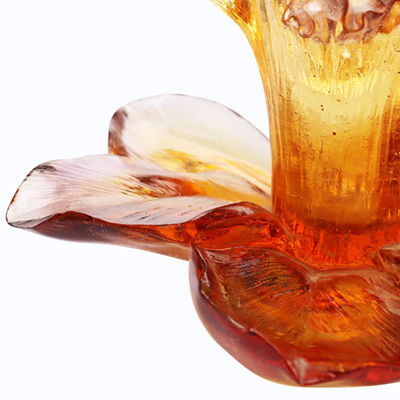 কাচের পাপড়ি আকৃতির মোমবাতি ধারক