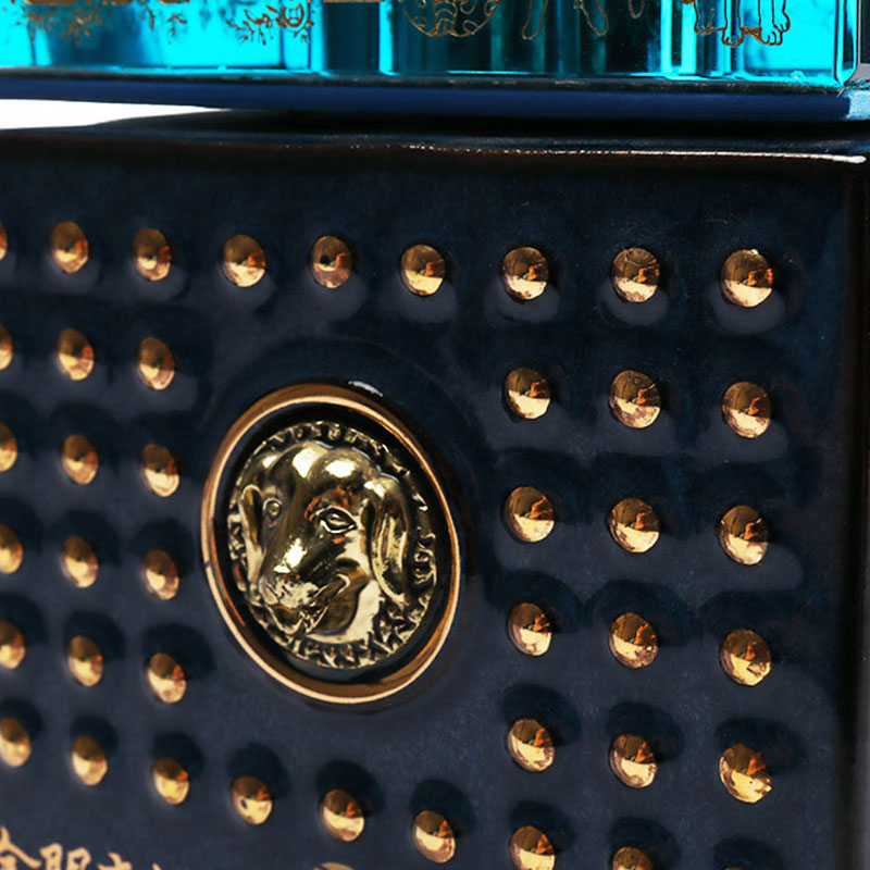 নীল হরিণ বোতল ক্যাপ আলংকারিক অলঙ্কার কাচের মদের বোতল পাত্র