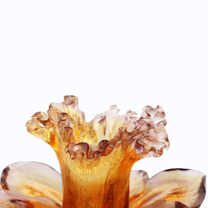 কাচের পাপড়ি আকৃতির মোমবাতি ধারক