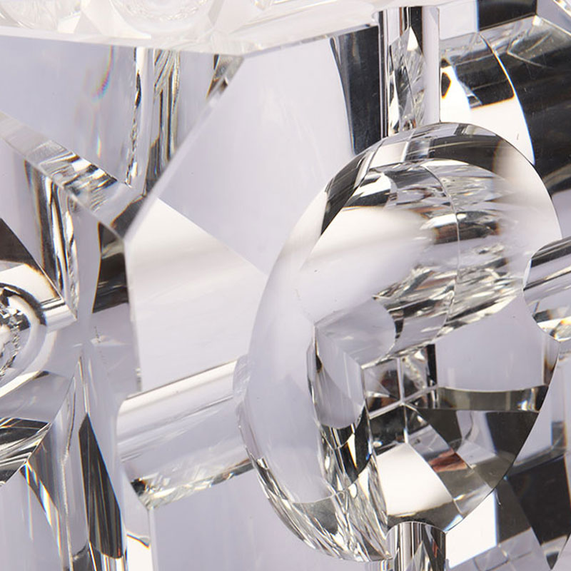 সহজ জ্যামিতিক নকশা স্বচ্ছ গ্লাস স্ফটিক অ্যাশট্রে