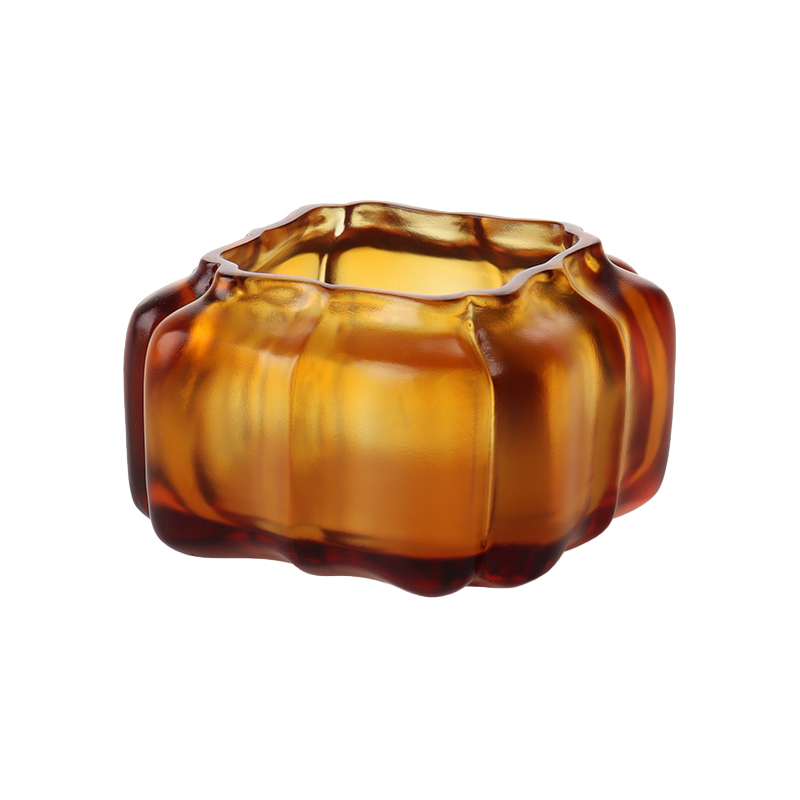 বেগুনি ক্রিস্টাল গ্লাস কুমড়া আকৃতির জল পাত্র