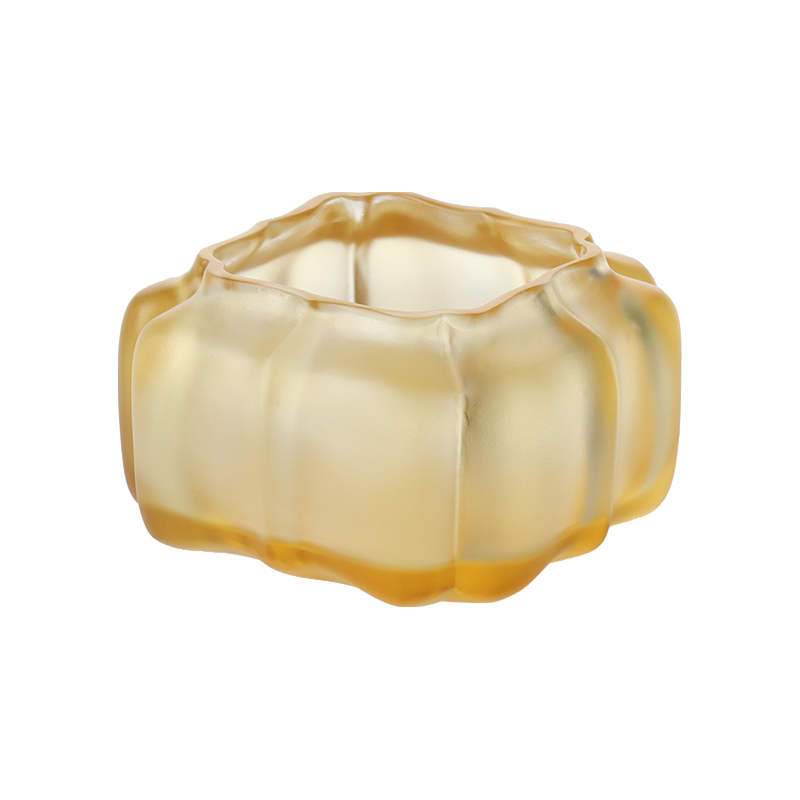 বেগুনি ক্রিস্টাল গ্লাস কুমড়া আকৃতির জল পাত্র