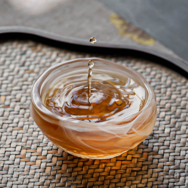 চা পট, চায়ের কাপ সহ স্বচ্ছ কাচের চা সেট