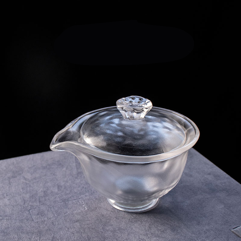 চা পট, চায়ের কাপ সহ স্বচ্ছ কাচের চা সেট